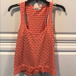 Omgirl perforated athletic racerback tank xs